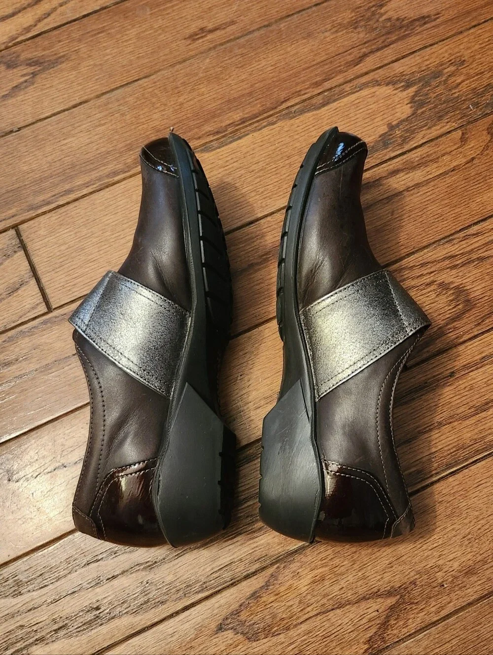 Romika Women' 's Brown 2 Tone‎ Leather Loafer Shoes Size 40